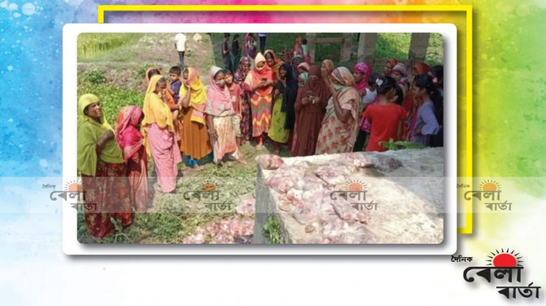 নওগাঁয় ব্রিজের নিচ থেকে মাংস উদ্ধার, জনমনে আতঙ্ক