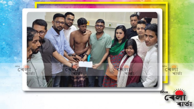 ওয়াদুদ ভূইয়ার পক্ষ থেকে জুলাই যোদ্ধা খাগড়াছড়ির হামিদুল সরকারকে আর্থিক অনুদান